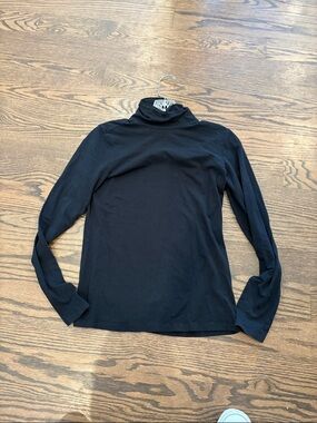 White + Warren Black Crewneck Top